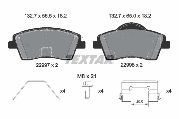 Brake Pad Set, disc brake (2299701)