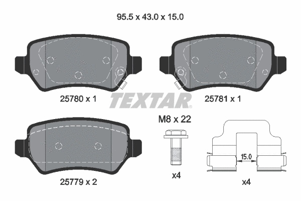 Brake Pad Set, disc brake (2578001)