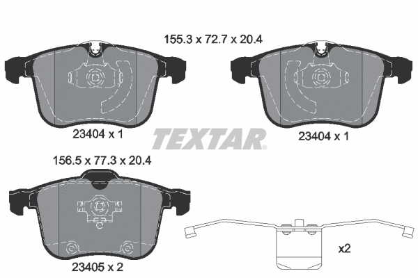 Brake Pad Set, disc brake (2340404)