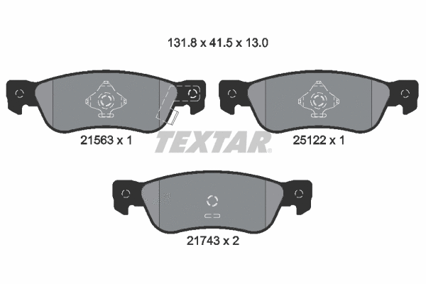 Brake Pad Set, disc brake (2156301)