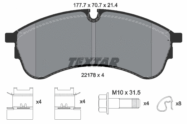 Brake Pad Set, disc brake (2217801)
