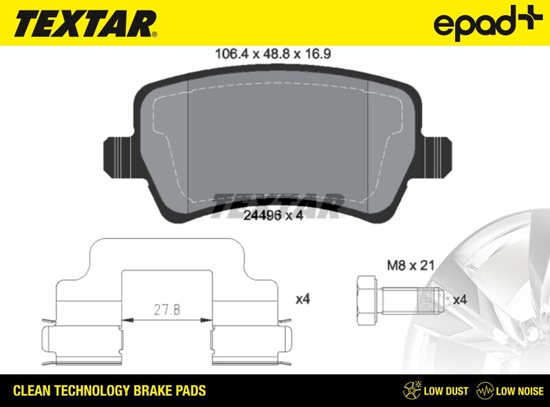 Brake Pad Set, disc brake (2449601CP)