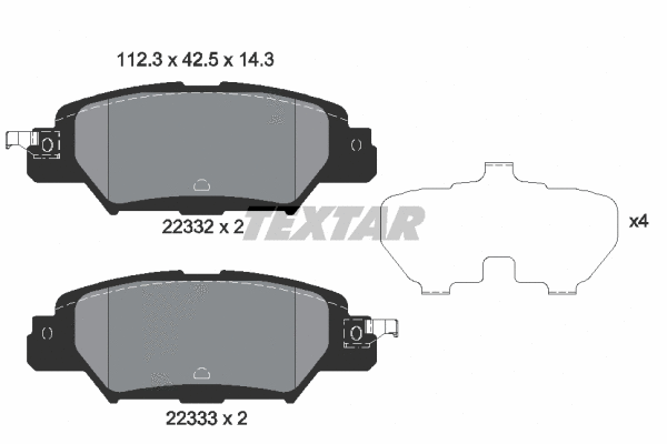Brake Pad Set, disc brake (2233201)