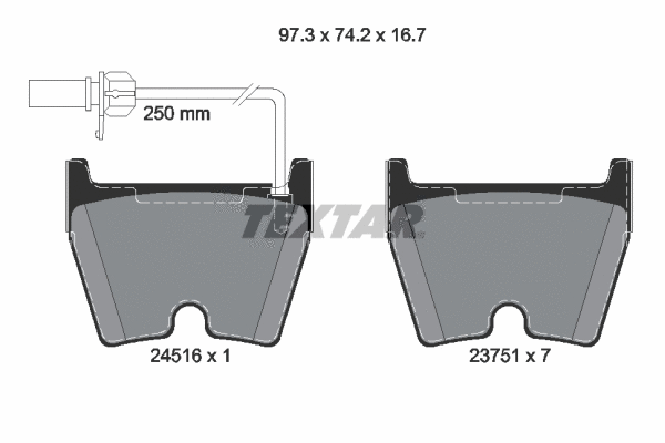 Brake Pad Set, disc brake (2451601)