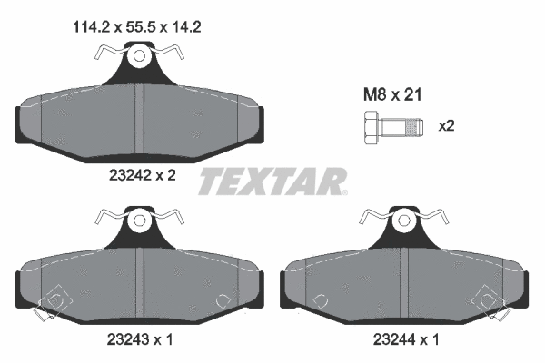 Brake Pad Set, disc brake (2324201)
