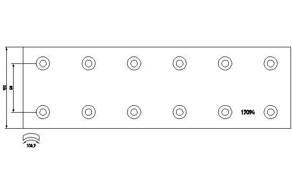 Brake Lining Kit, drum brake (1709401)