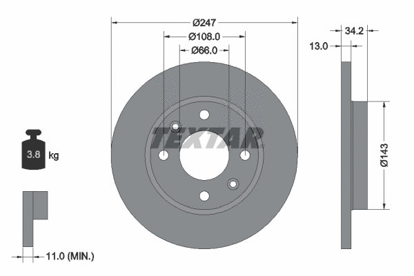Brake Kit, disc brake (89007400)