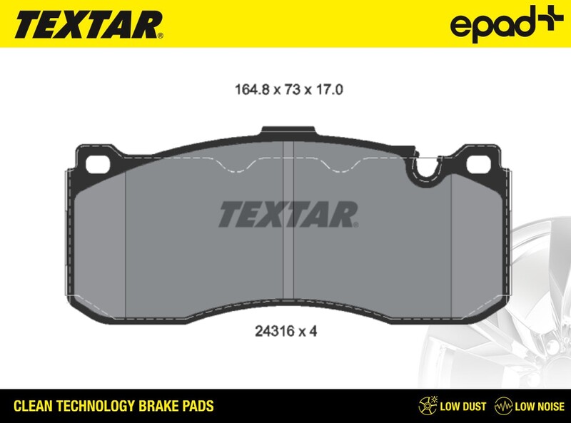 Brake Pad Set, disc brake (2431601CP)