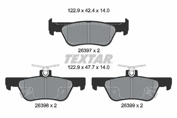 Brake Pad Set, disc brake (2639701)