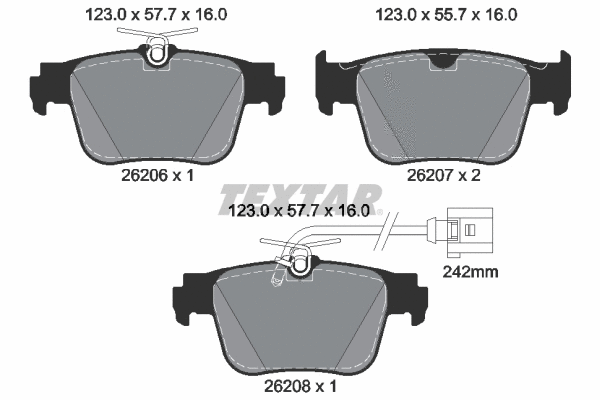Brake Pad Set, disc brake (2620603)