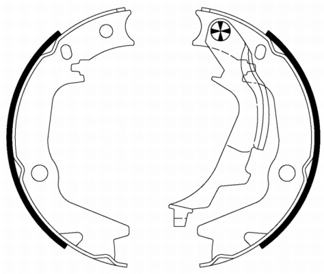 Brake Shoe Set, parking brake (91075400)