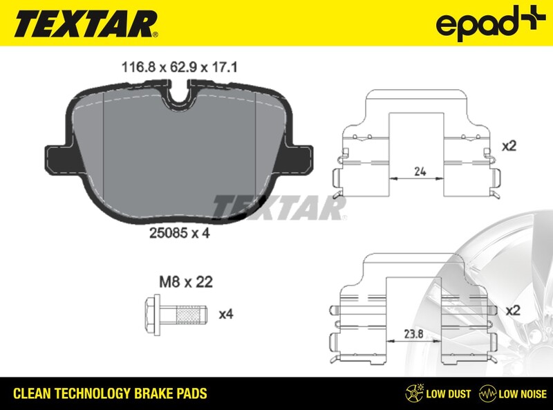 Brake Pad Set, disc brake (2508501CP)