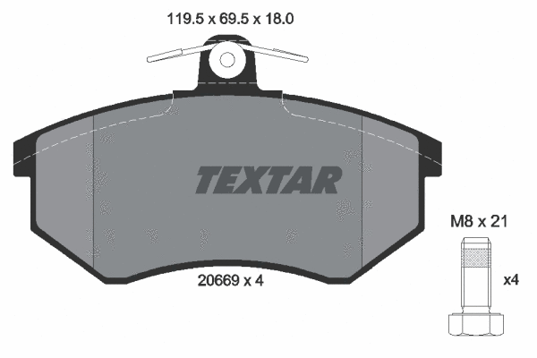 Brake Pad Set, disc brake (2066928)