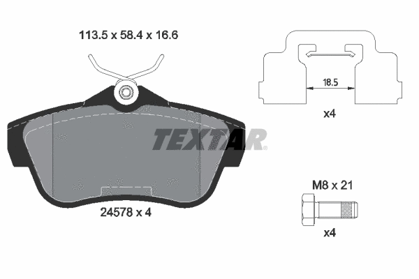 Brake Pad Set, disc brake (2457801)