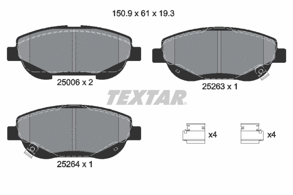 Brake Pad Set, disc brake (2500601)