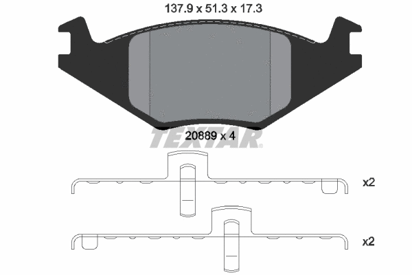Brake Pad Set, disc brake (2088902)