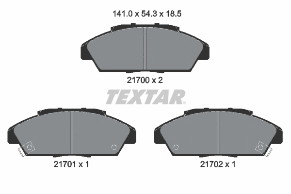 Brake Pad Set, disc brake (2170001)