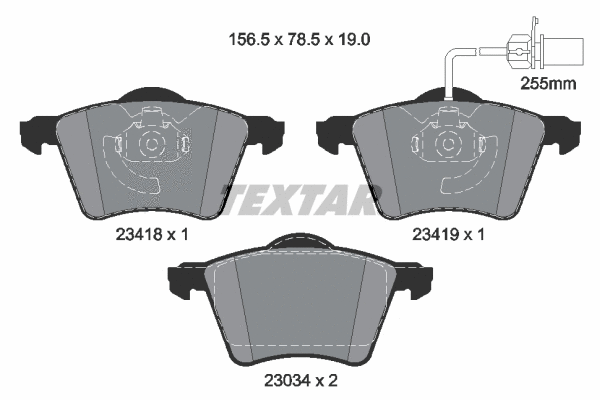 Brake Pad Set, disc brake (2341801)