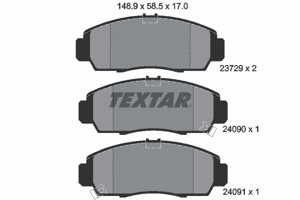 Brake Pad Set, disc brake (2372901)