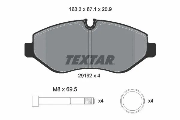 Brake Pad Set, disc brake (2919209)