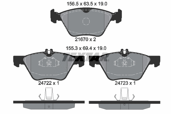 Brake Pad Set, disc brake (2472201)