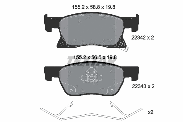 Brake Pad Set, disc brake (2234201)