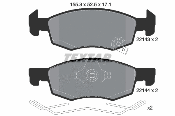 Brake Pad Set, disc brake (2214301)
