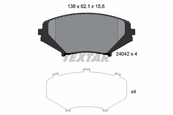 Brake Pad Set, disc brake (2404201)