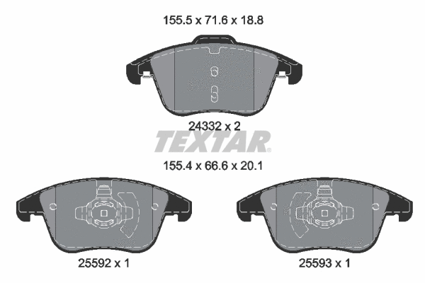 Brake Pad Set, disc brake (2433205)