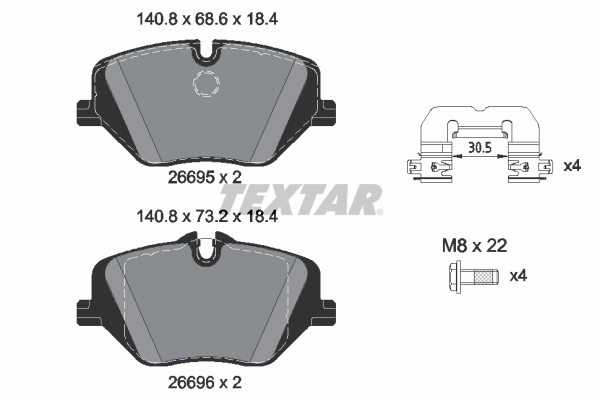 Brake Pad Set, disc brake (2669501)
