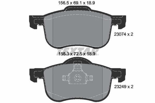 Brake Pad Set, disc brake (2307401)