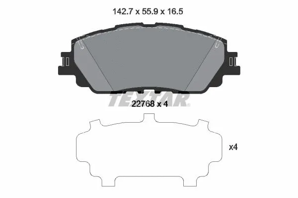 Brake Pad Set, disc brake (2276801)