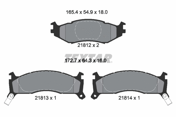 Brake Pad Set, disc brake (2181201)