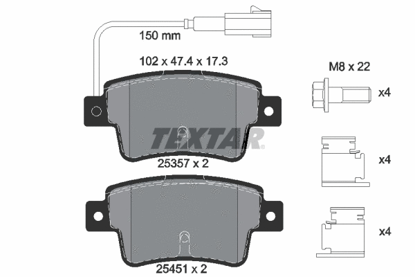 Brake Pad Set, disc brake (2535701)