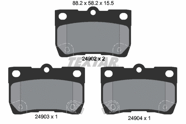 Brake Pad Set, disc brake (2490201)