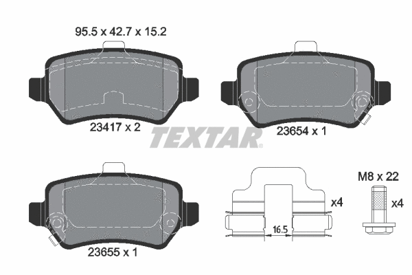 Brake Pad Set, disc brake (2341703)