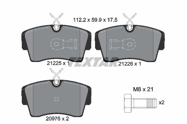 Brake Pad Set, disc brake (2122503)