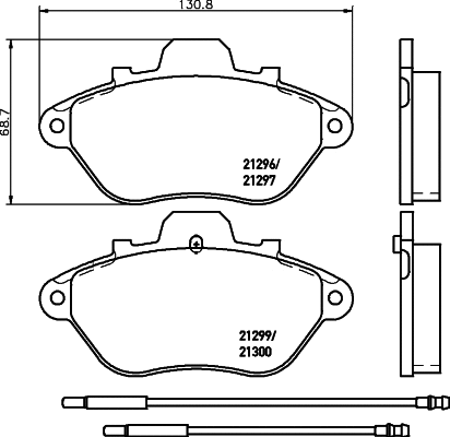 Brake Pad Set, disc brake (2129602)