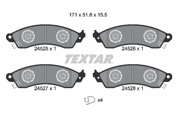 Brake Pad Set, disc brake (2452501)