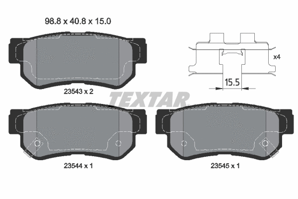 Brake Pad Set, disc brake (2354306)