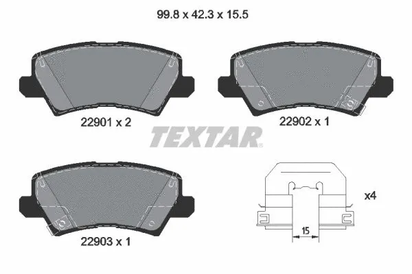 Brake Pad Set, disc brake (2290101)