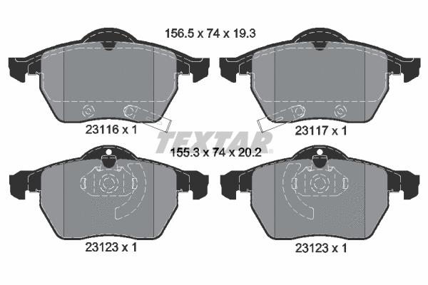 Brake Pad Set, disc brake (2311701)