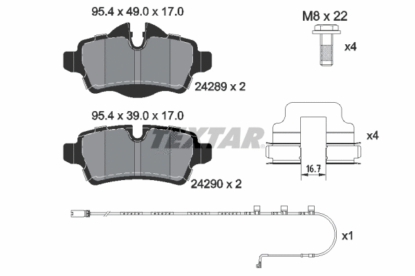Brake Pad Set, disc brake (2428904)