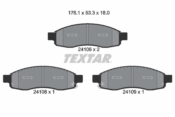 Brake Pad Set, disc brake (2410601)