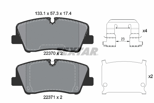 Brake Pad Set, disc brake (2237001)