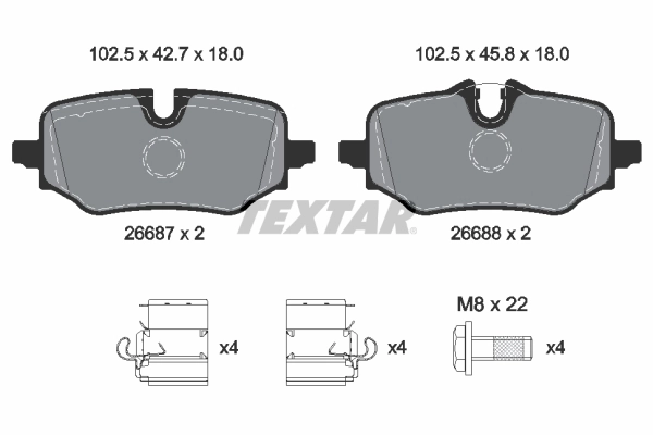 Brake Pad Set, disc brake (2668701)