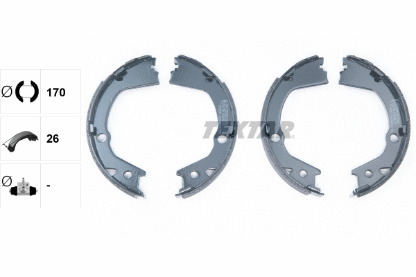 Brake Shoe Set, parking brake (91080900)