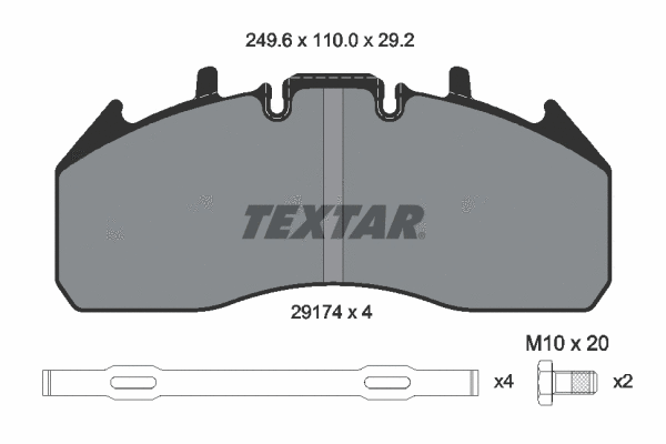 Brake Pad Set, disc brake (2917402)