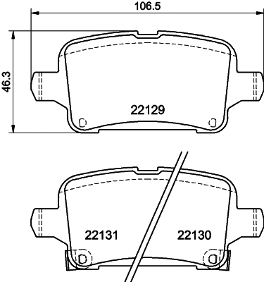 Brake Pad Set, disc brake (2212905)
