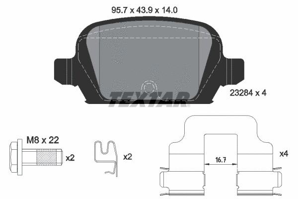 Brake Pad Set, disc brake (2328404)